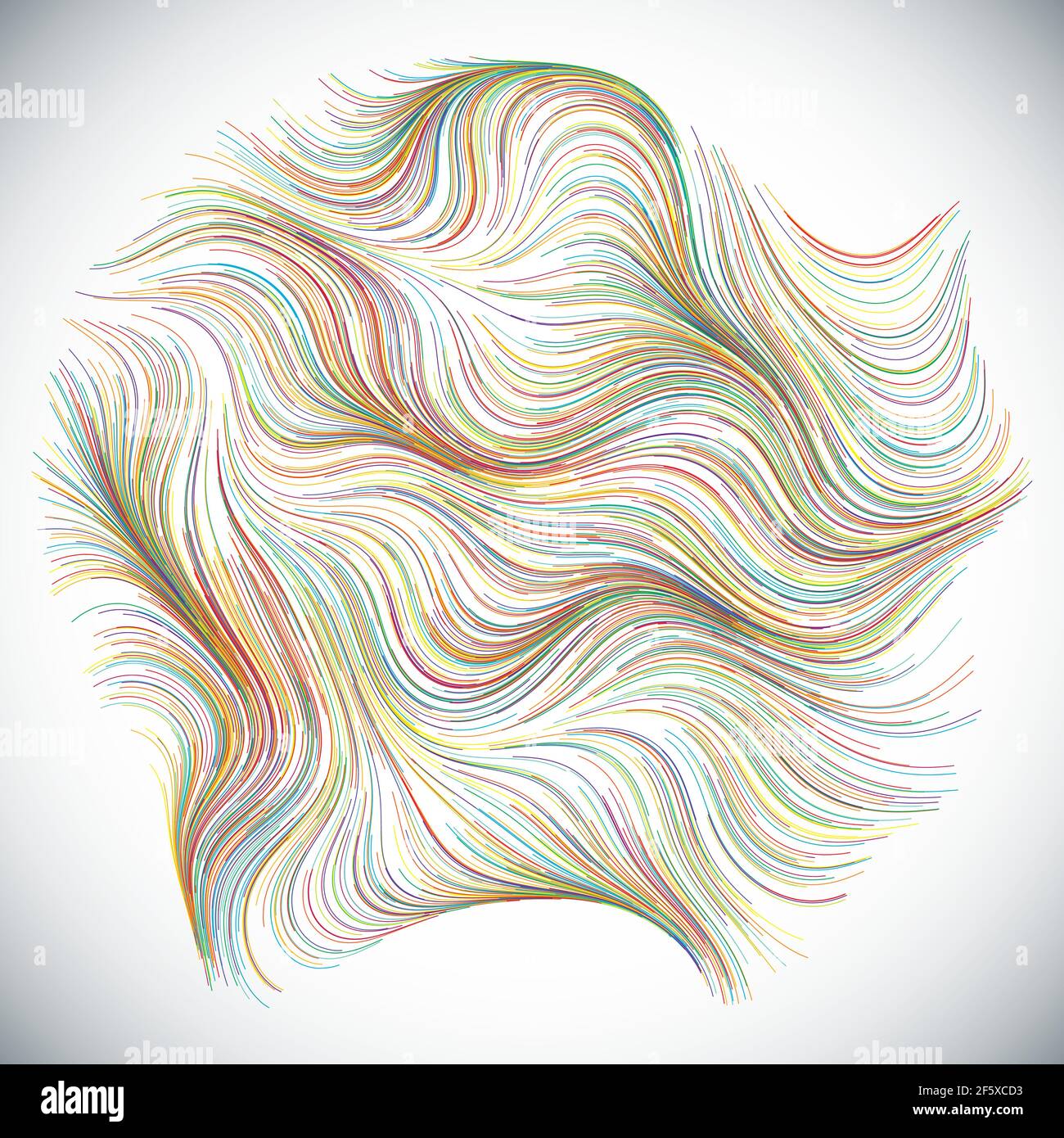 Random Curvy Line Vector Abstract render of random wavy, curvy, writhe lines design element ...