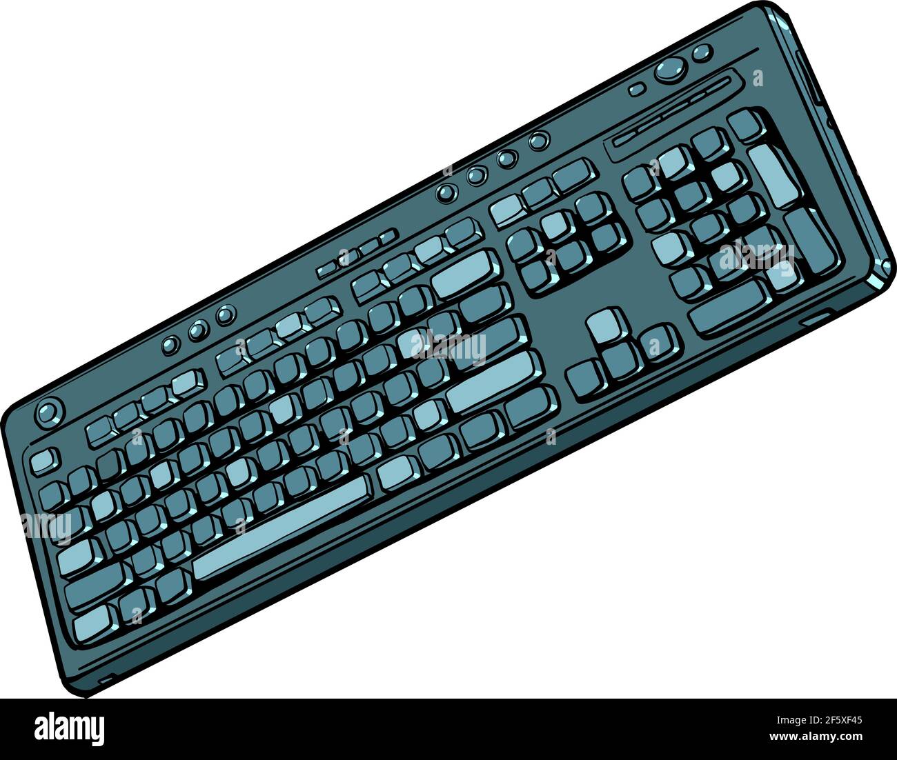 computer wireless keyboard. An accessory for a personal computer. Gamers Stock Vector