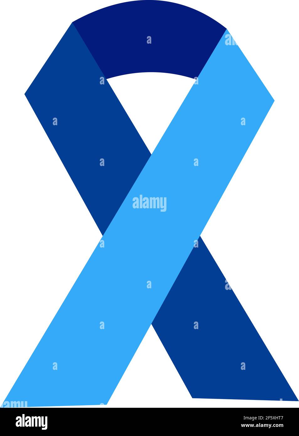 Blue ribbon for colorectal cancer prevention Stock Photo - Alamy