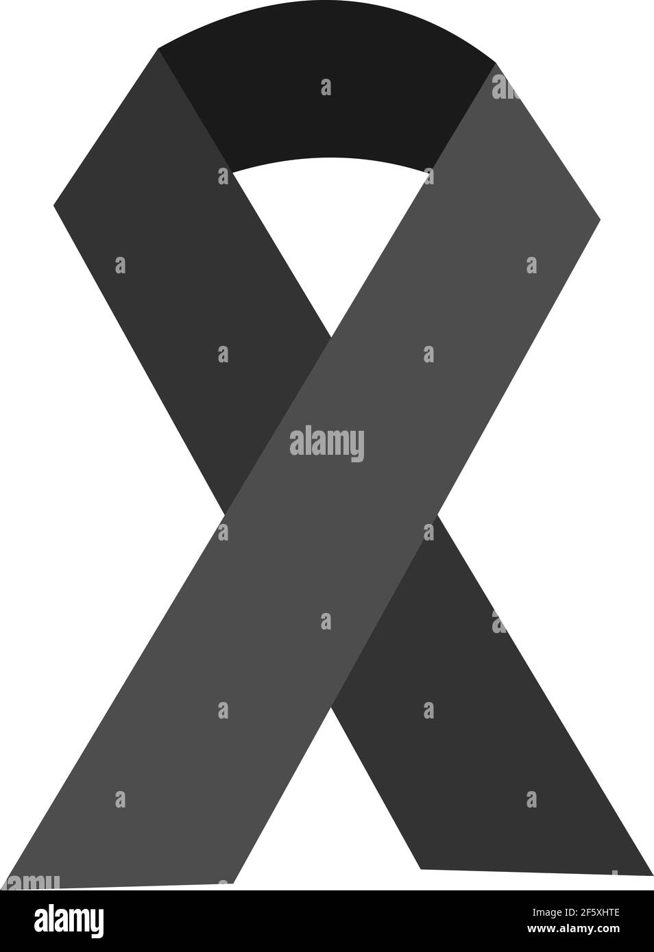 Black ribbon symbolising death, mourning and funeral Stock Photo Alamy