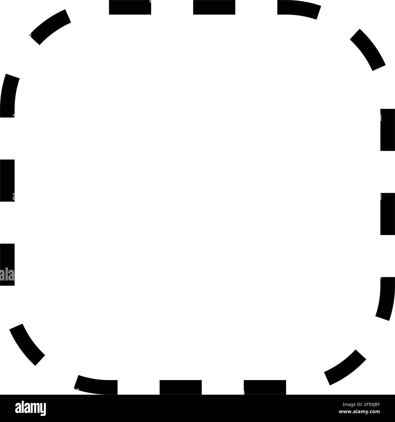 Dashed line border and frame vector element — Stock vector illustration ...