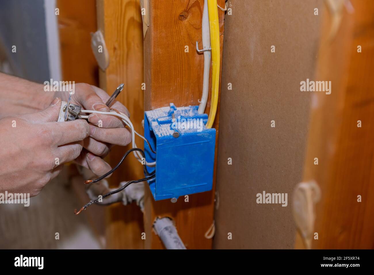 How To Remove An Electrical Outlet Preparing to remove an electrical outlet of the screws for electrical wires receptacle  plug panel Stock Photo - Alamy