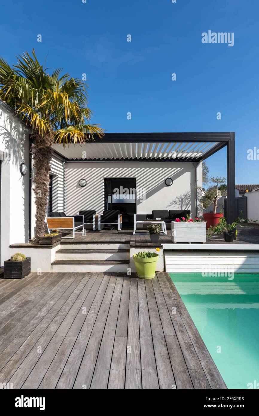 pergola over pool on Metal Pergola High Resolution Stock Photography And Images Alamy