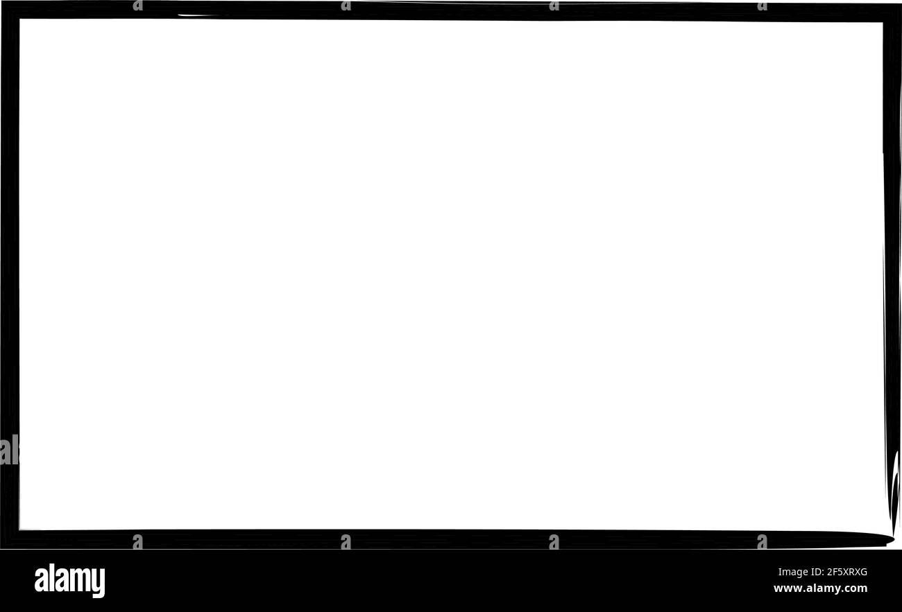 Grungy rectangular frame, border, plaque outline — Stock illustration ...