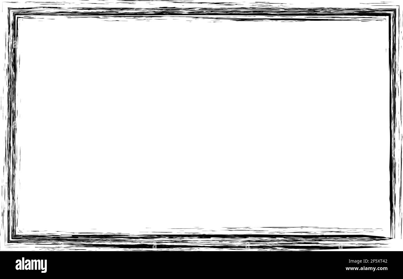 Grungy rectangular frame, border, plaque outline — Stock illustration ...