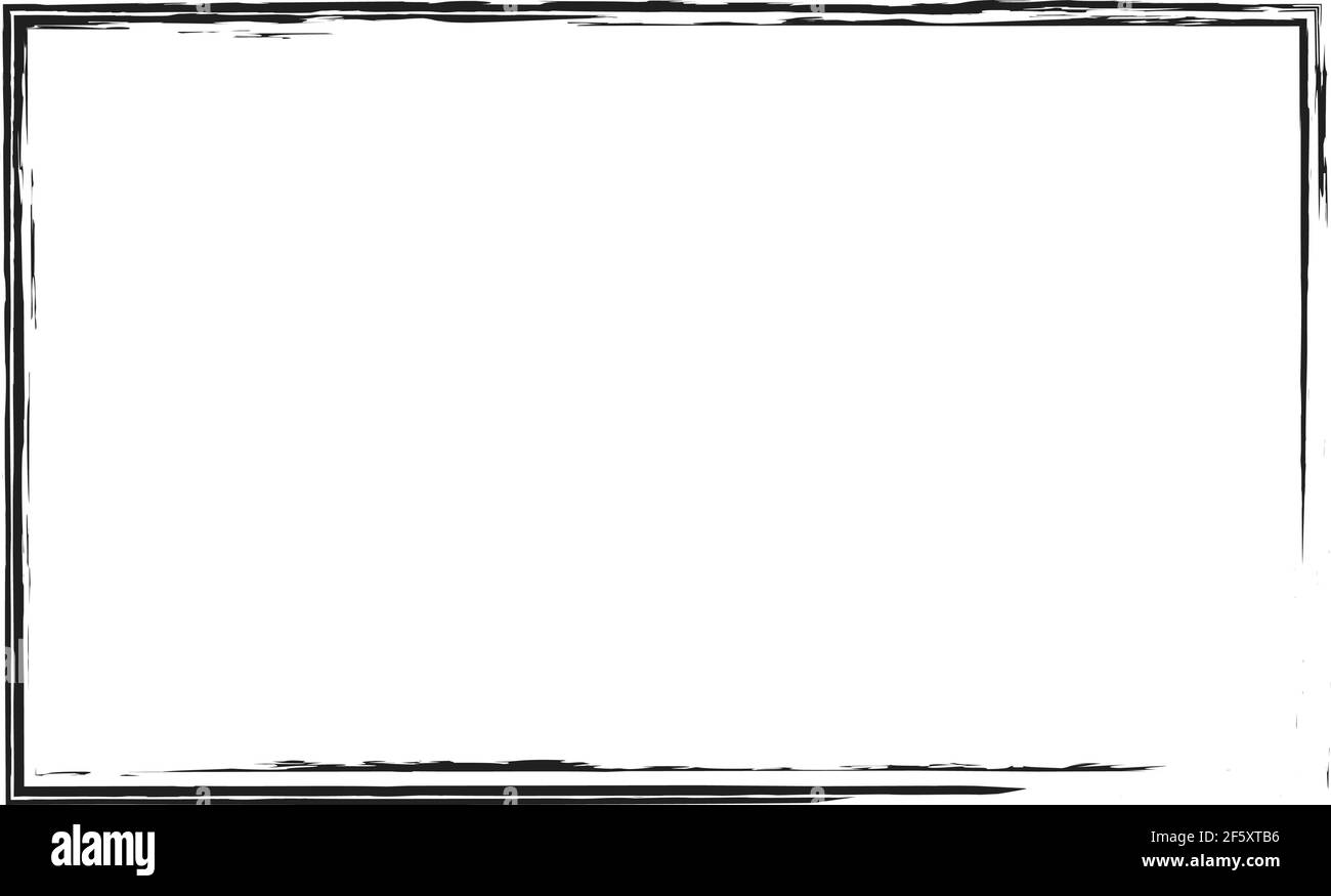 Grungy rectangular frame, border, plaque outline — Stock illustration ...