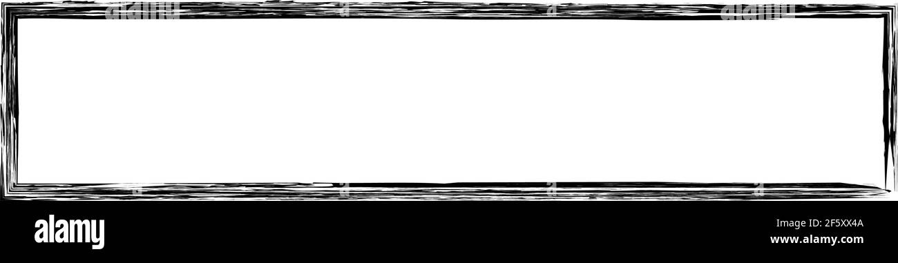 Grungy rectangular frame, border, plaque outline — Stock illustration ...