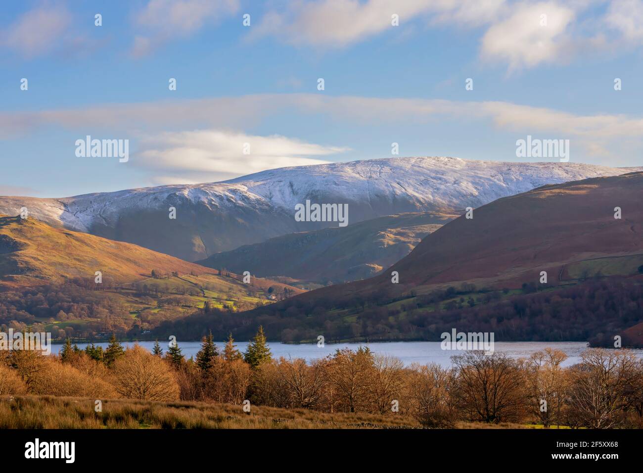 Ullswater from A5091, Lake District National Park, Cumbria Stock Photo