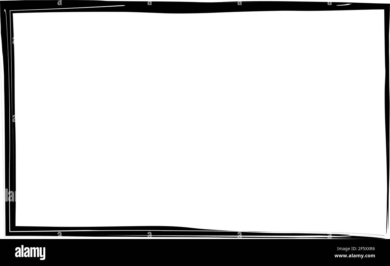 Grungy rectangular frame, border, plaque outline — Stock illustration ...