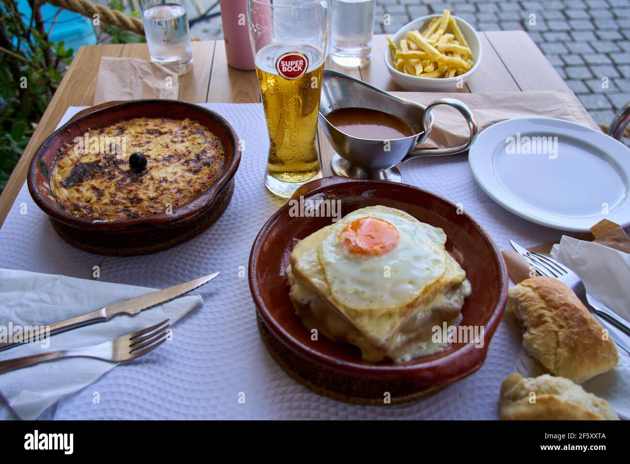 Francesinha is a typical food dish from the Porto region in Portugal
