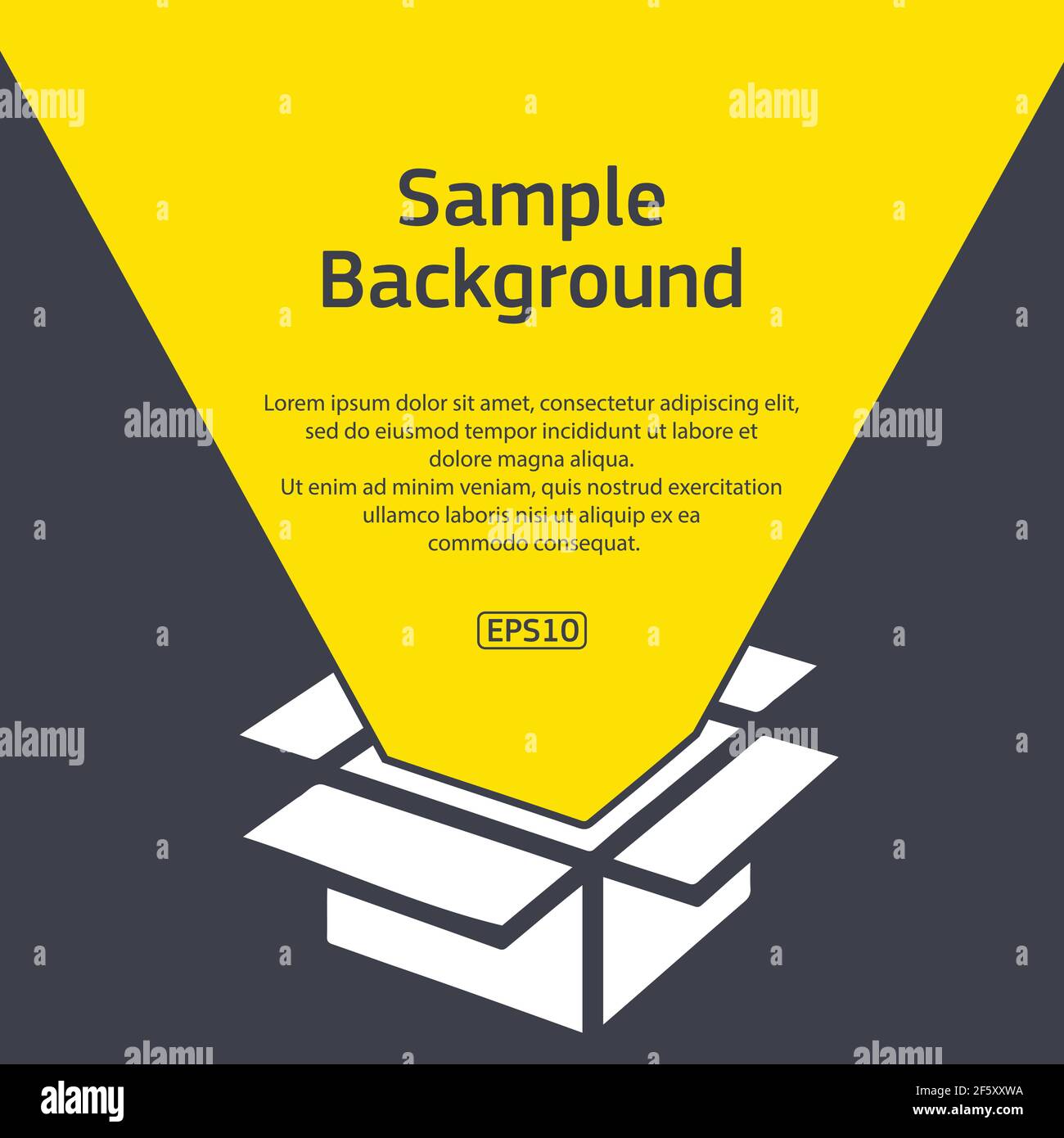 Gift box light with sample text Stock Vector