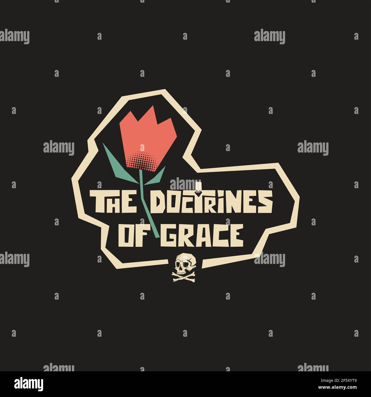 TULIP The doctrines of grace. The main five points of Calvinism Stock