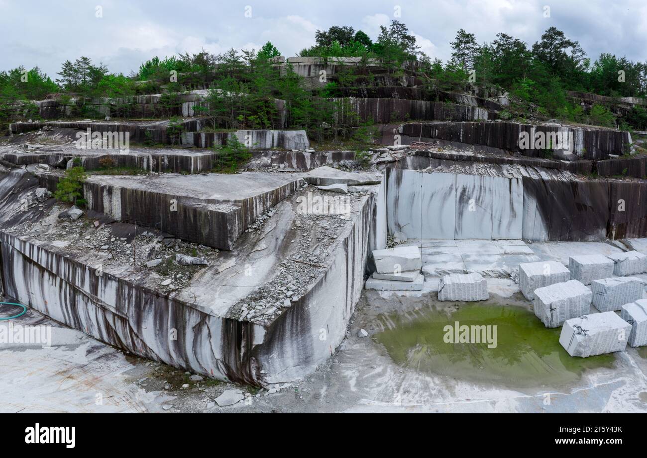 Aerials Over Granite Quarry, Mt. Airy NC Stock Photo Alamy