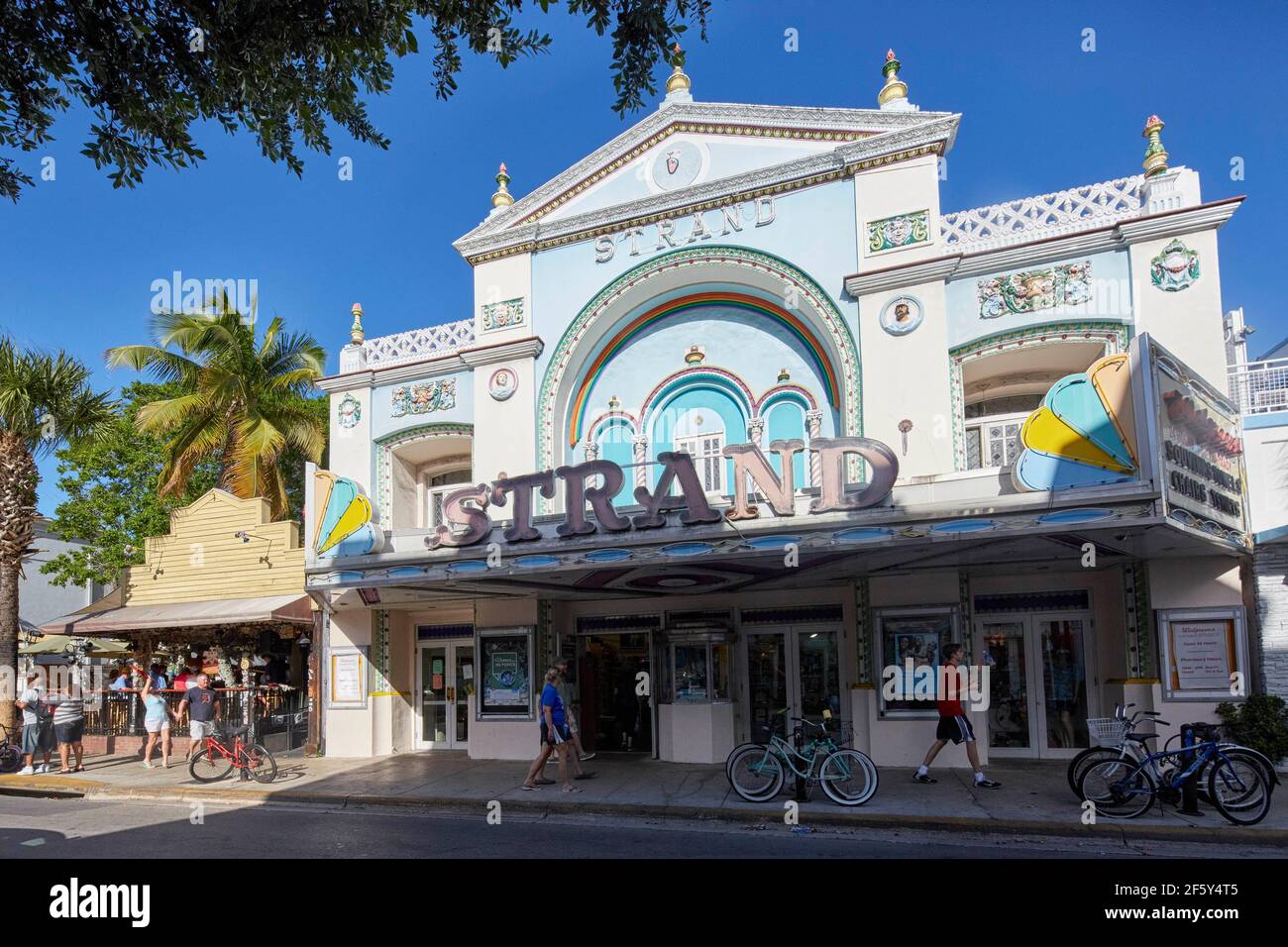 Strand Theater on Duval St in Key West Florida USA Stock Photo