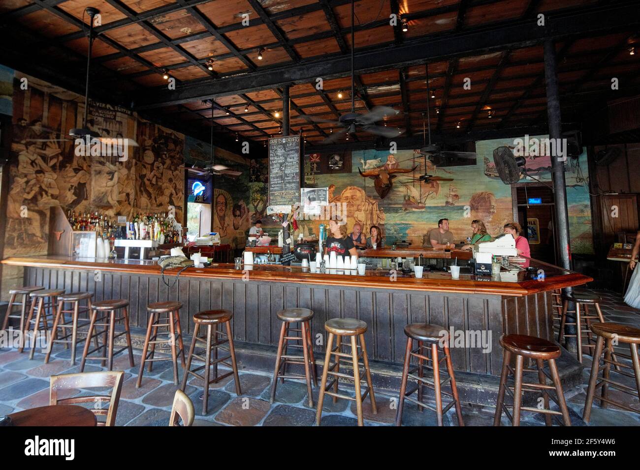 The Bull Bar on the intersections of Caroline St and Duval St in Key