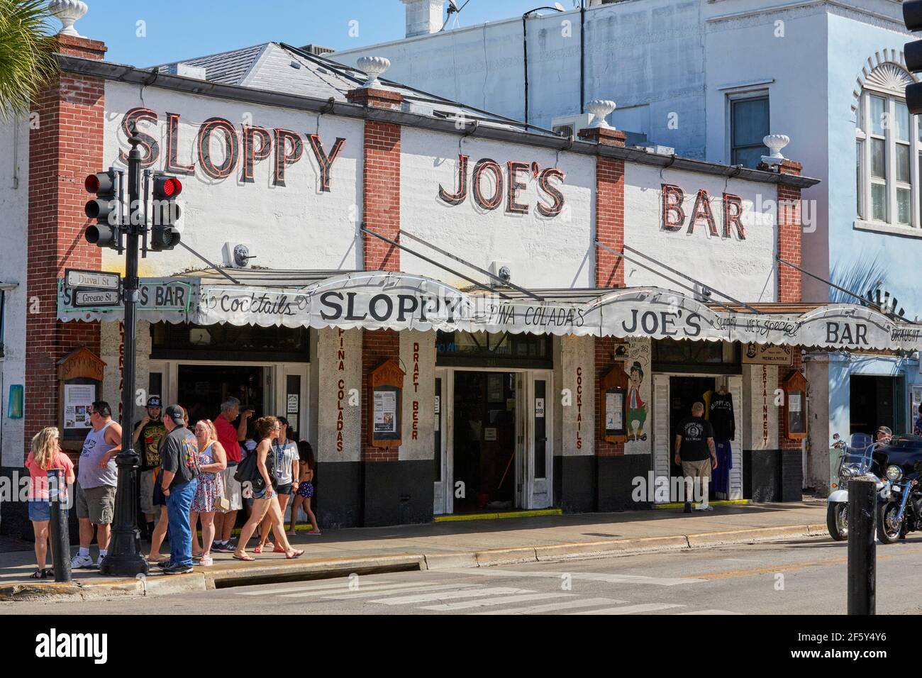 Sloppy Joe's Bar on Duval Street in Key West Florida USA Stock Photo ...