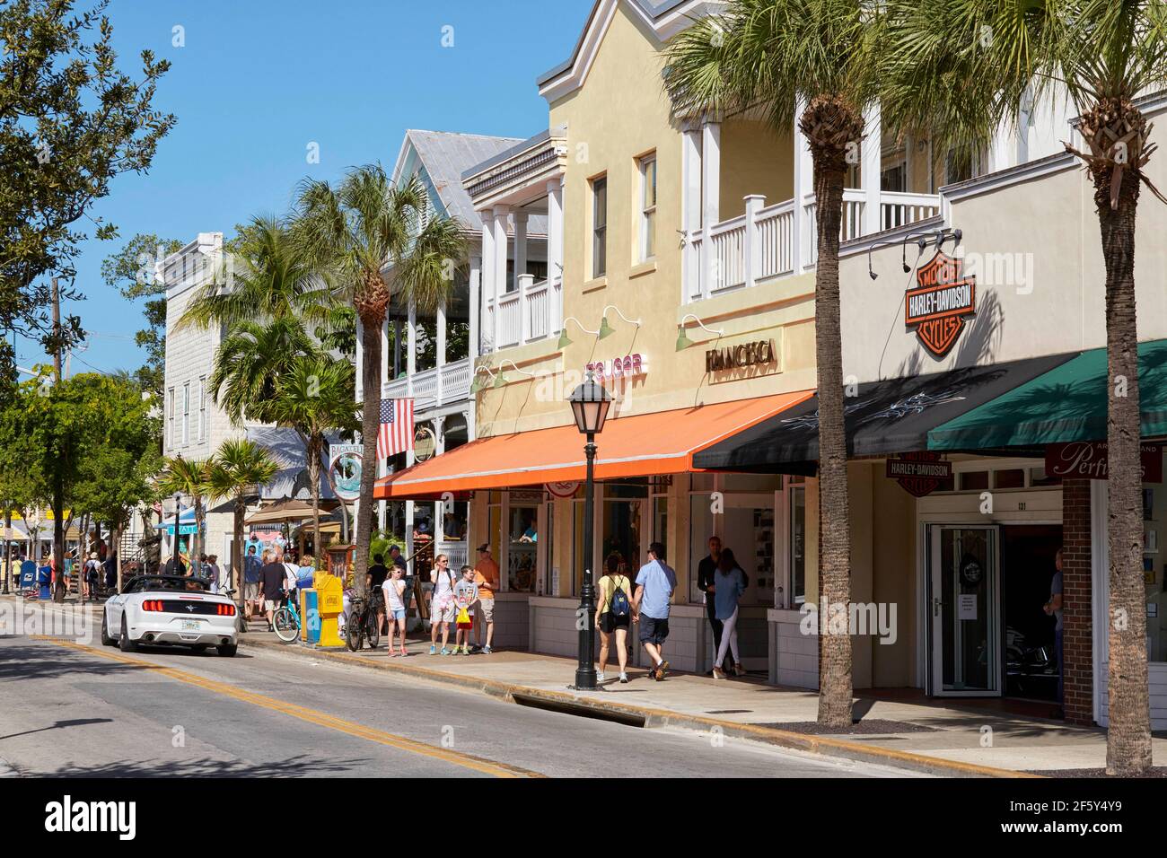 Duval St in Key West Florida USA Stock Photo