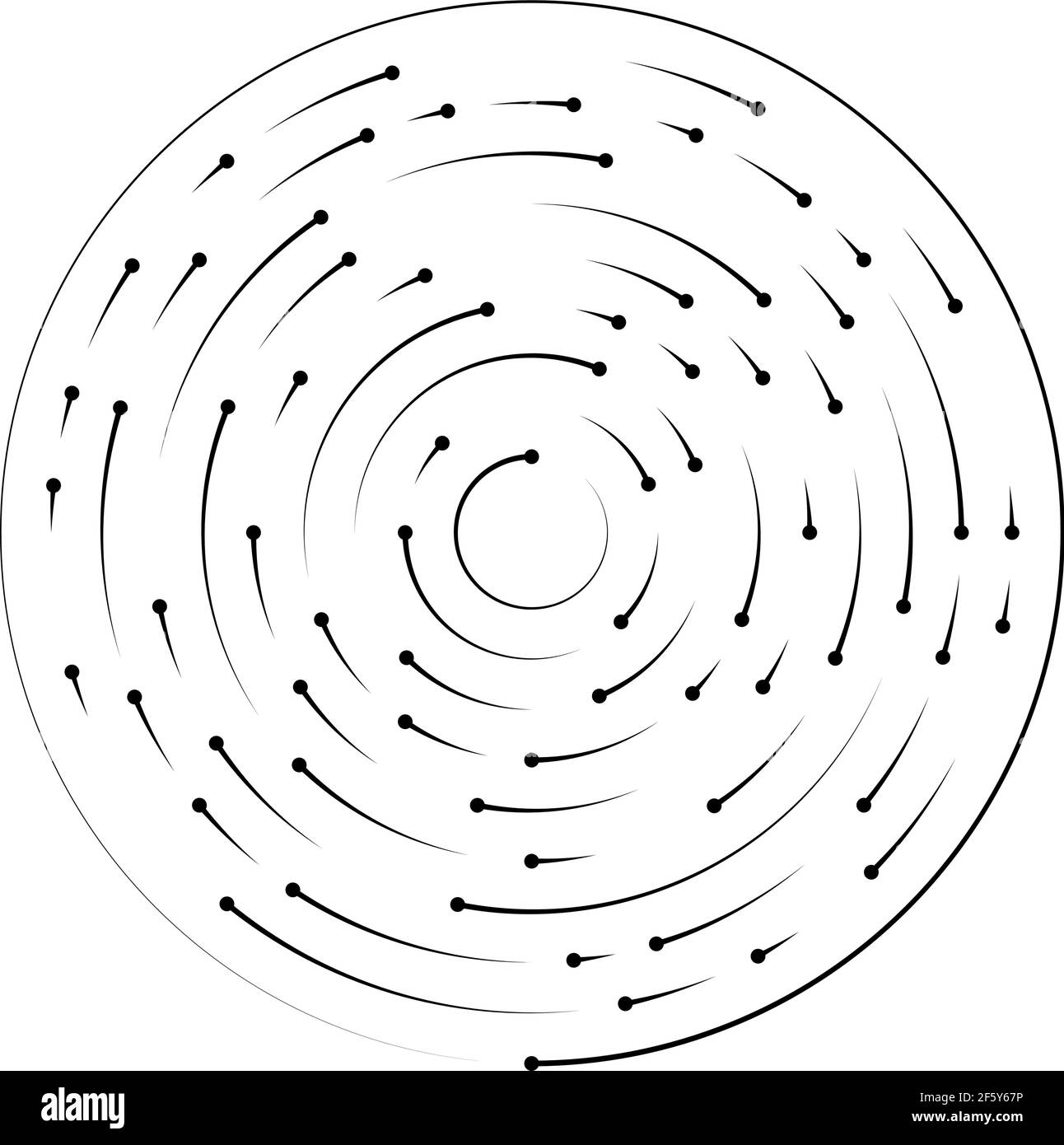 Concentric Nodes Segmented circular, concentric circle element with nodes — Stock vector ...