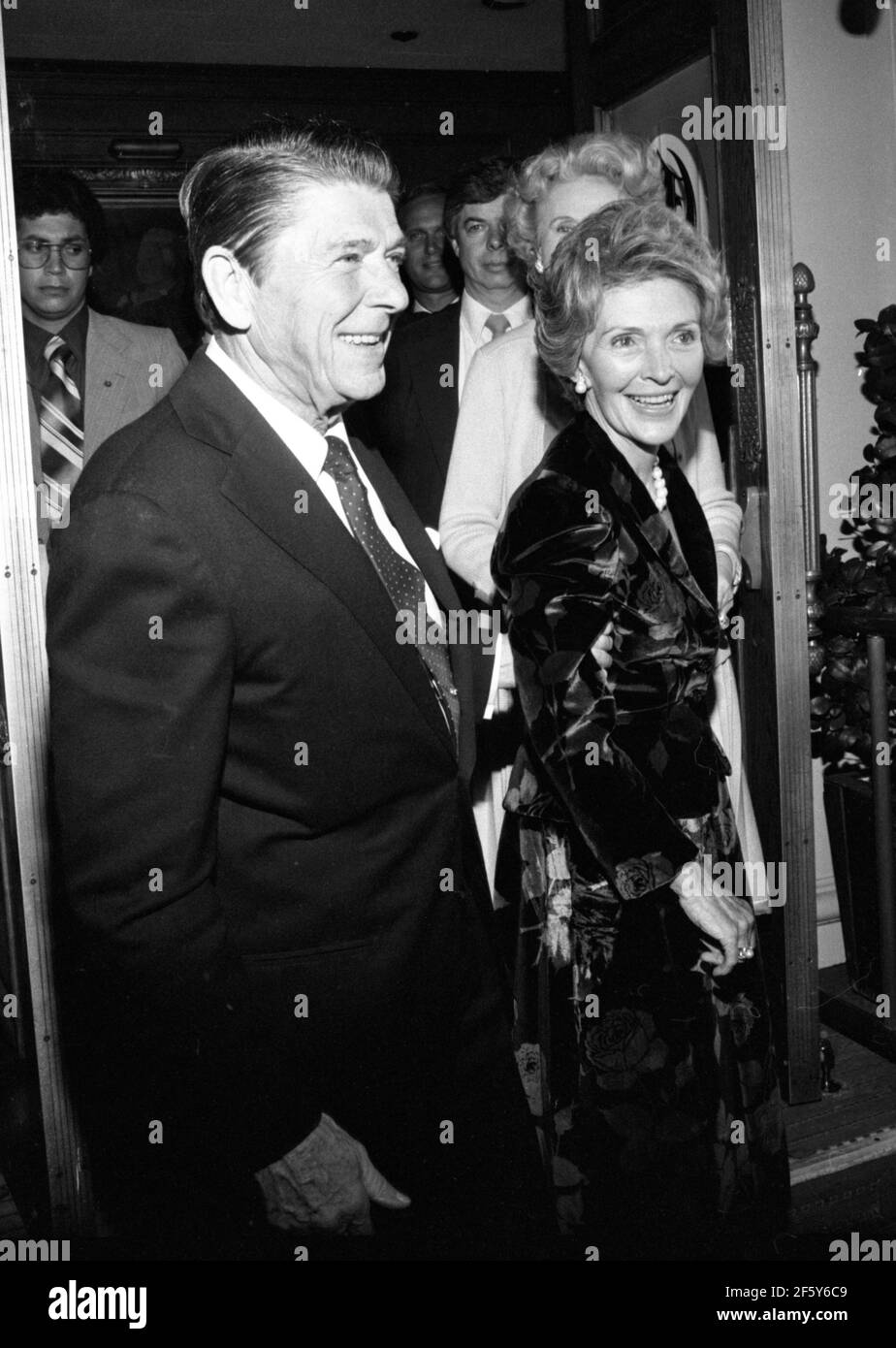 Ronald Reagan and Nancy Reagan on November 5, 1980. Credit: Ralph ...