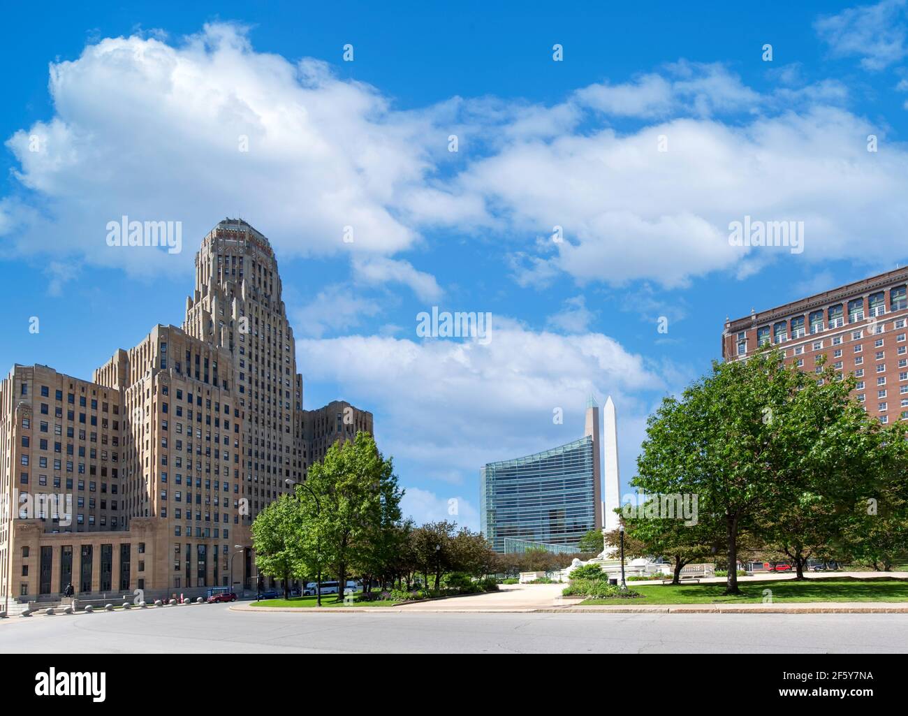 Buffalo City Hall, The 378-foot-tall building is the seat for municipal government, one of the largest and tallest municipal buildings in the United Stock Photo