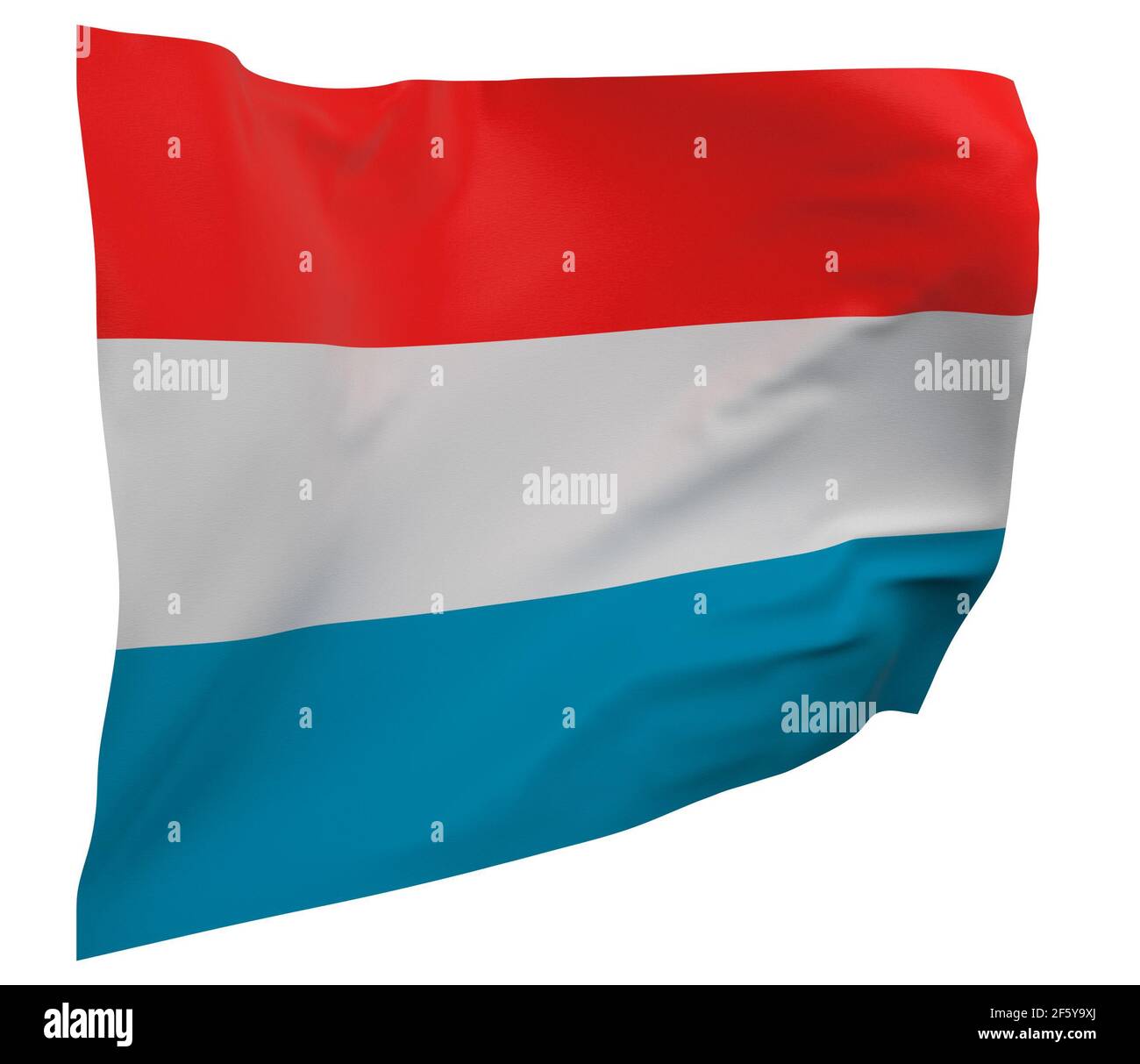 Luxembourg flag isolated. Waving banner. National flag of luxembourg