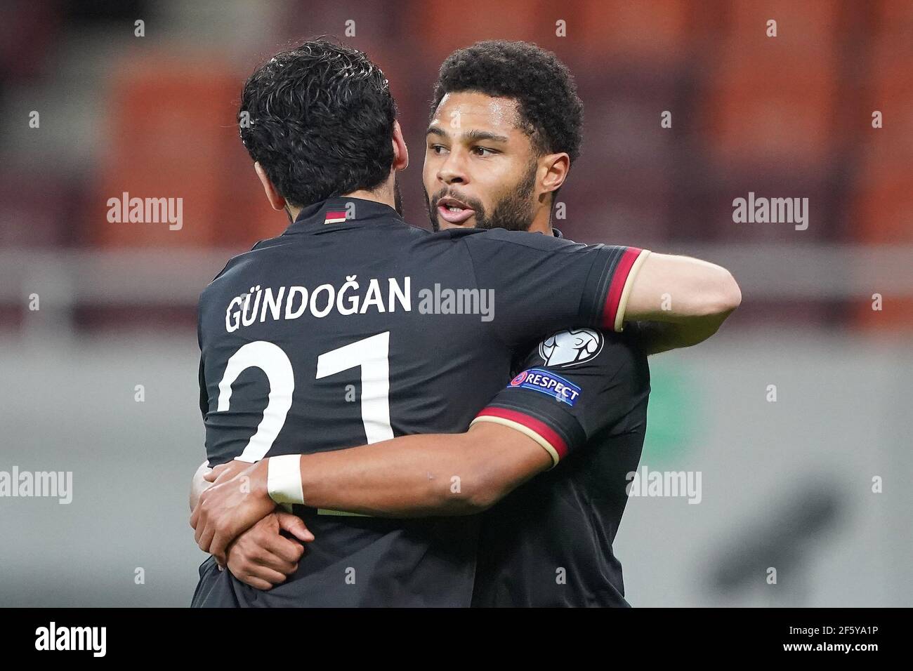 Serge GNABRY, DFB 20 celebrates his goal, happy, laugh, celebration, 0-1 in  the match ROMANIA - GERMANY Rumänien - Deutschland Qualification for World  Championships 2022, WM Quali, Season 2020/2021, March 28, 2021