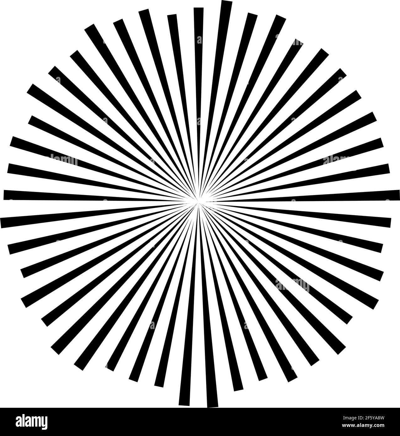 Radial, radiating lines, stripes abstract element for explosion, burst ...
