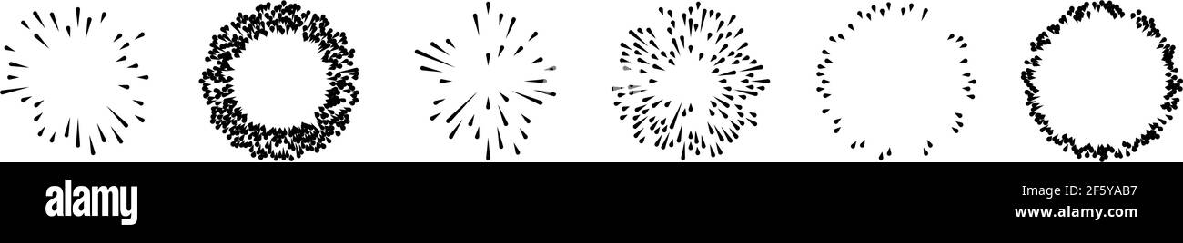 Radial, radiating lines, stripes abstract element for explosion, burst ...