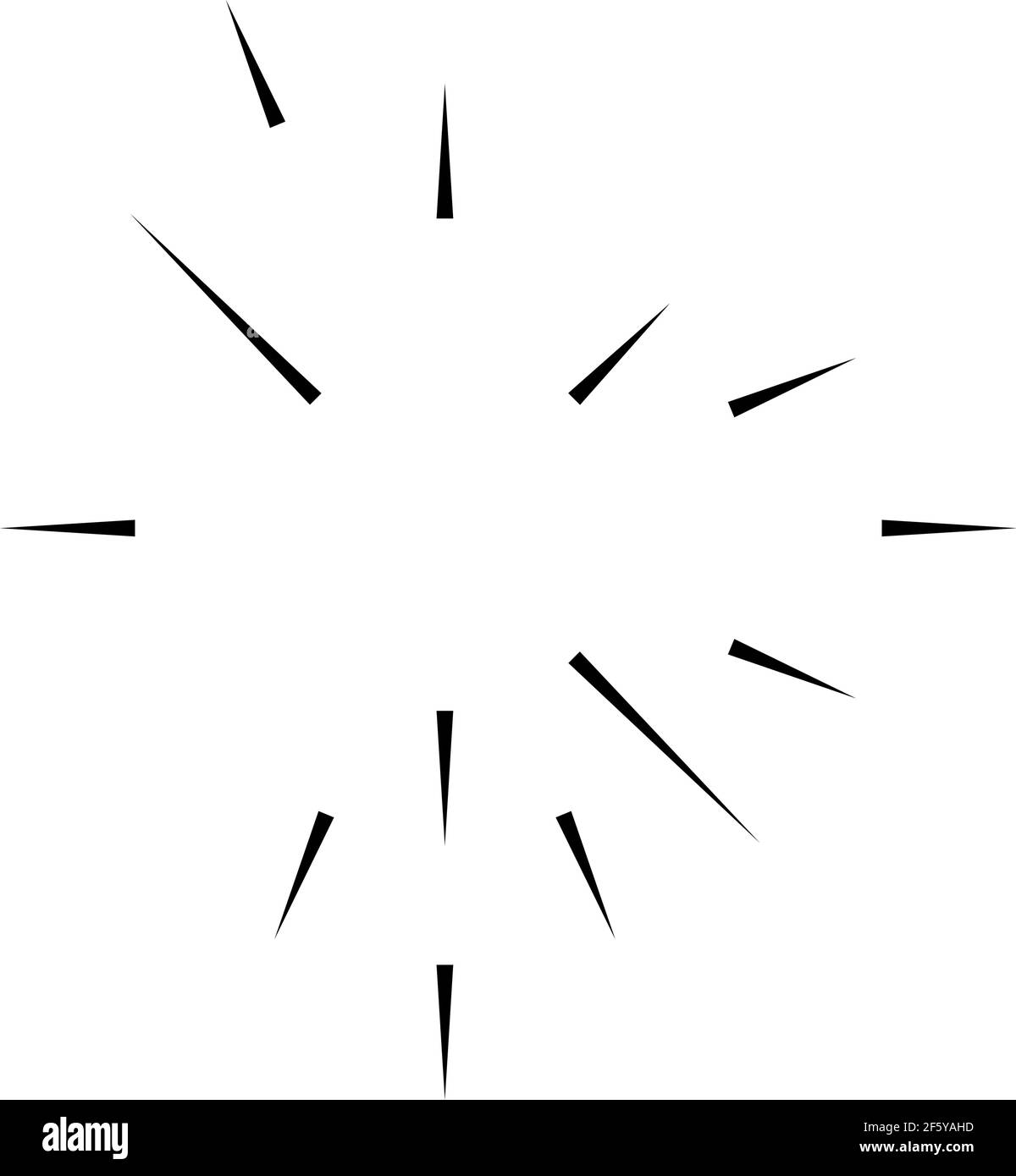 Radial, radiating lines, stripes abstract element for explosion, burst ...