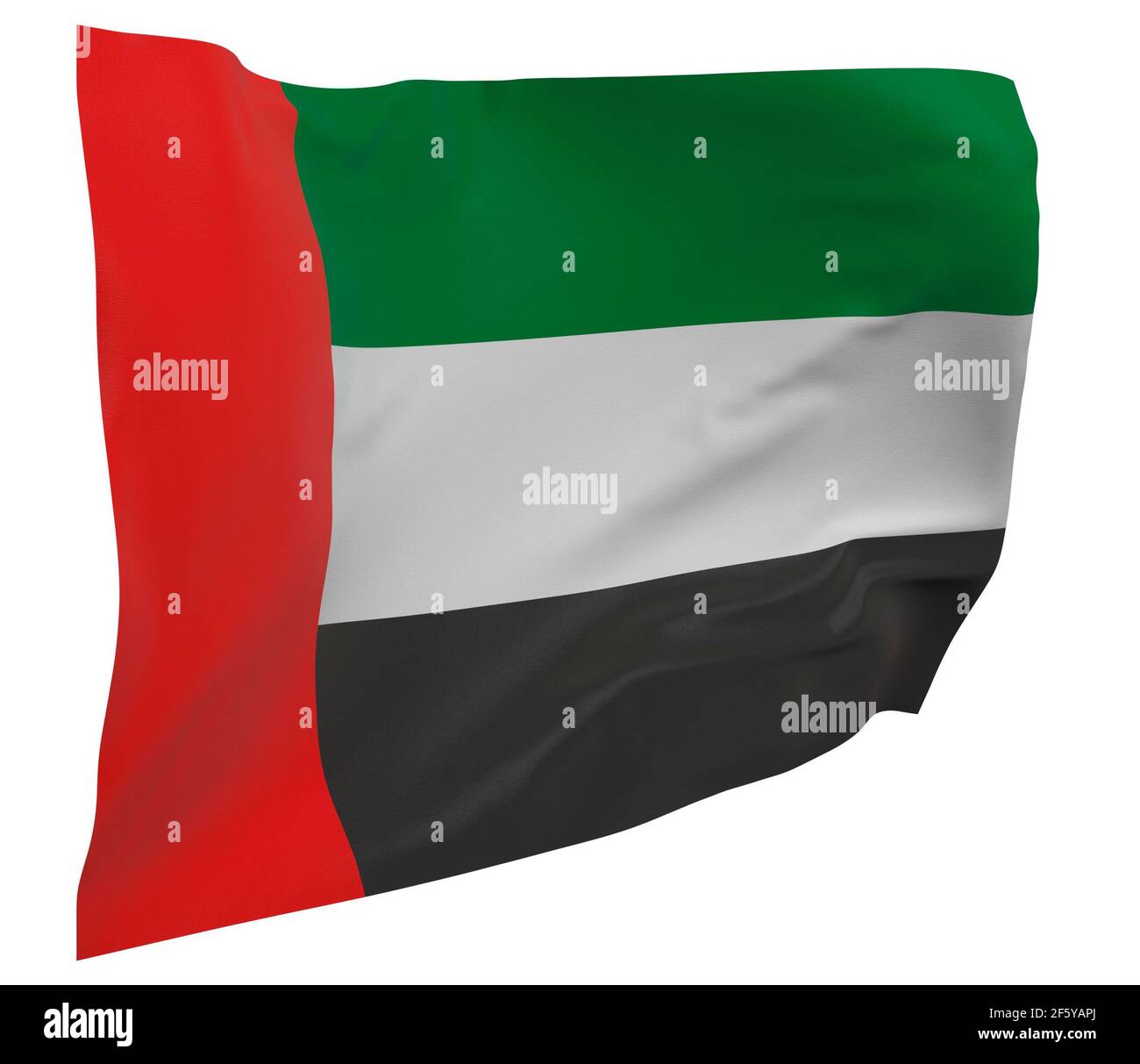 United arab emirates flag isolated. Waving banner. National flag of