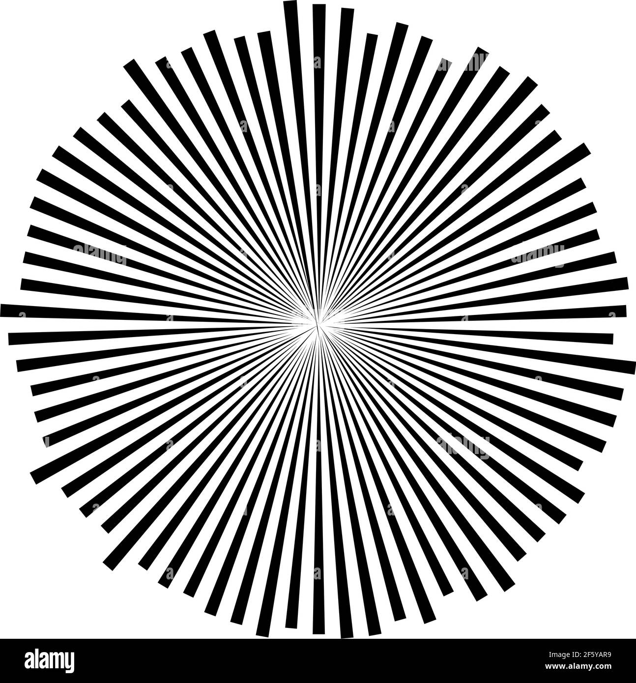 Radial, radiating lines, stripes abstract element for explosion, burst ...