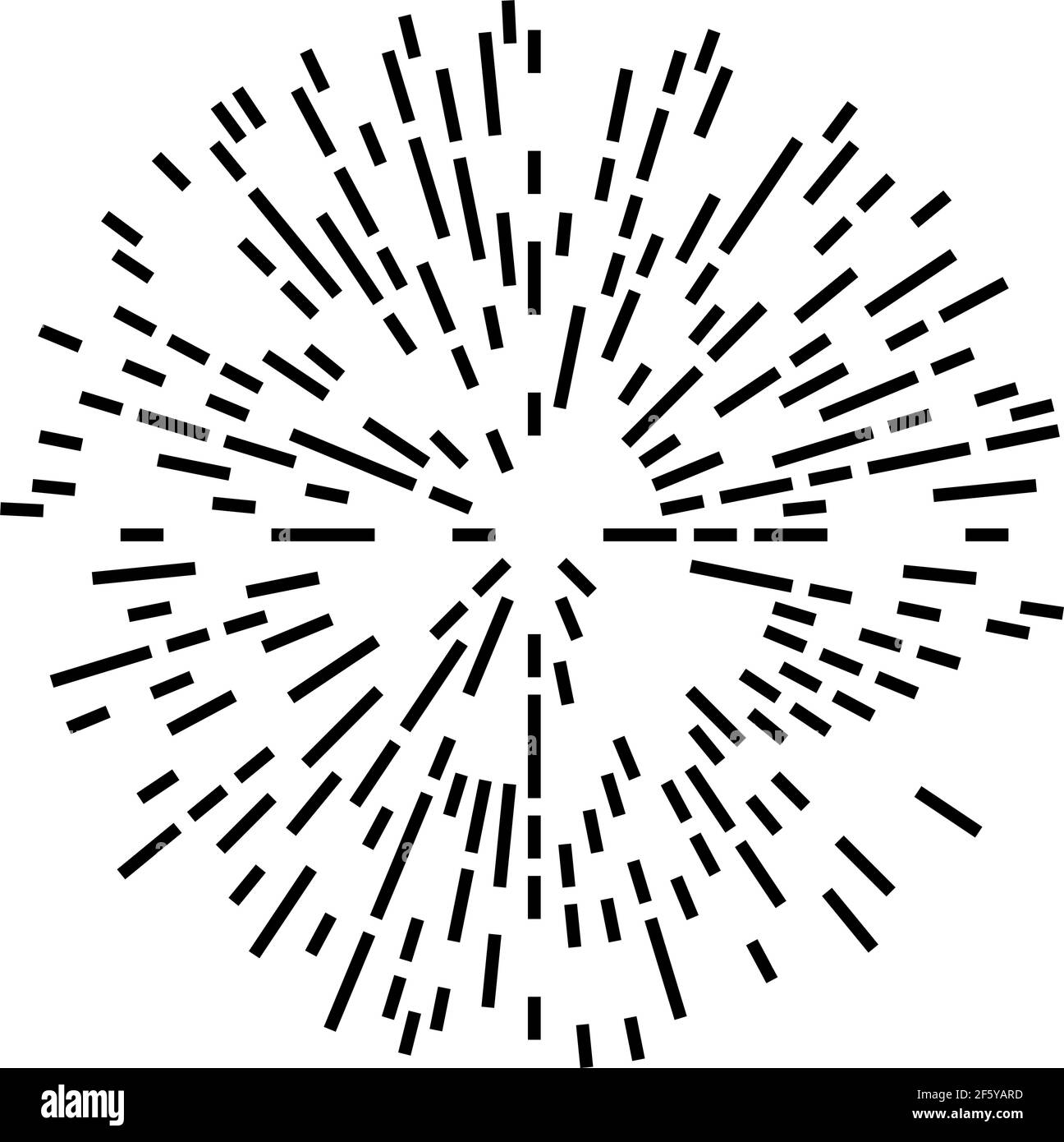 Radial, radiating lines, stripes abstract element for explosion, burst ...