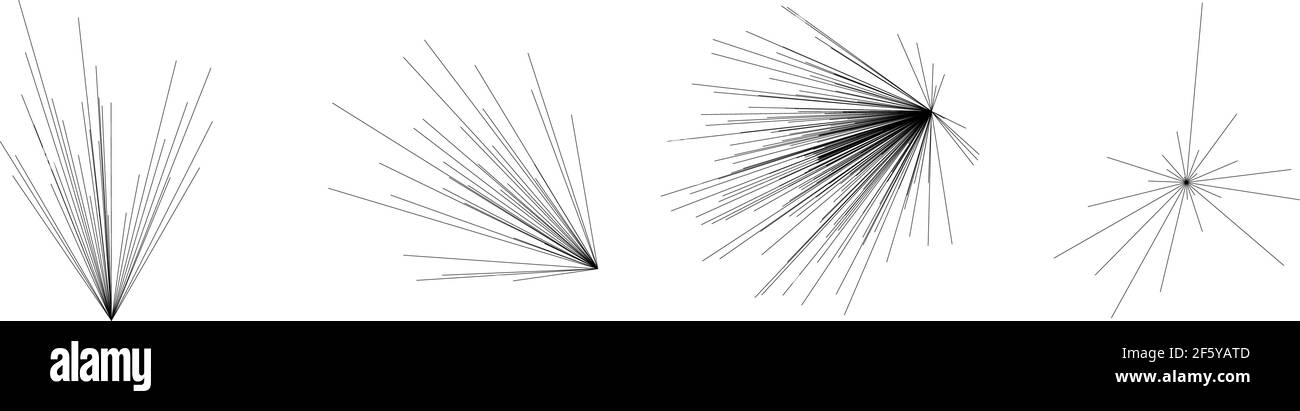 Radial, radiating lines, stripes abstract element for explosion, burst ...