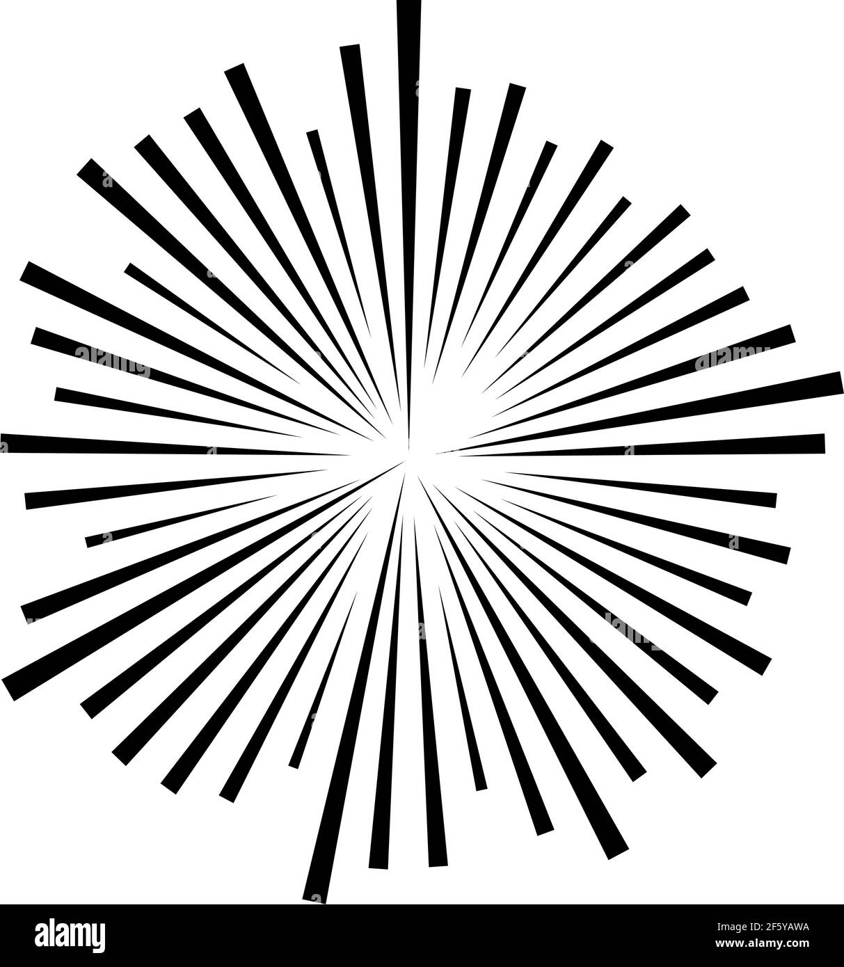 Radial, radiating lines, stripes abstract element for explosion, burst ...