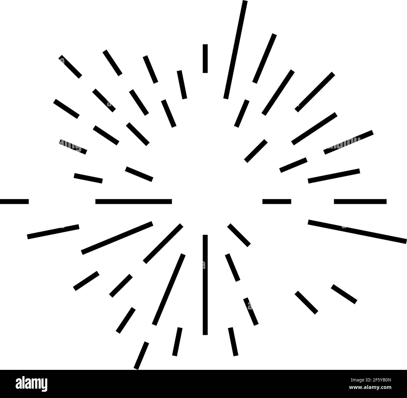 Radial, radiating lines, stripes abstract element for explosion, burst ...