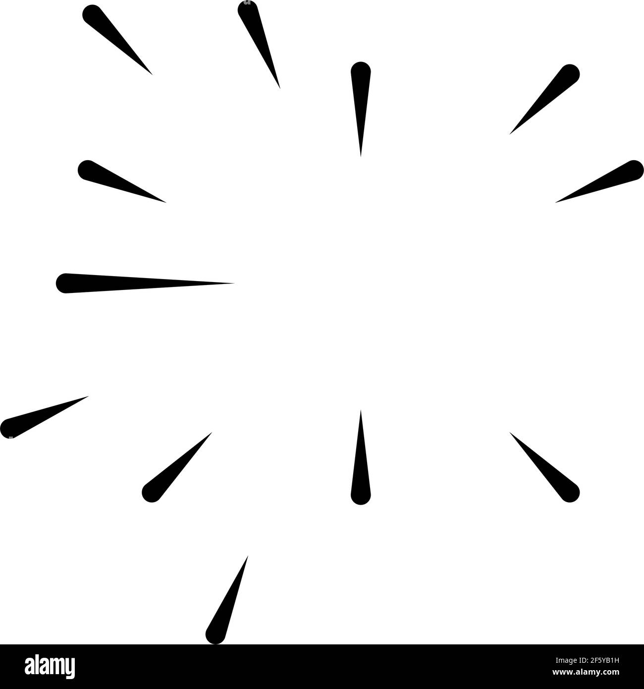 Radial, radiating lines, stripes abstract element for explosion, burst ...
