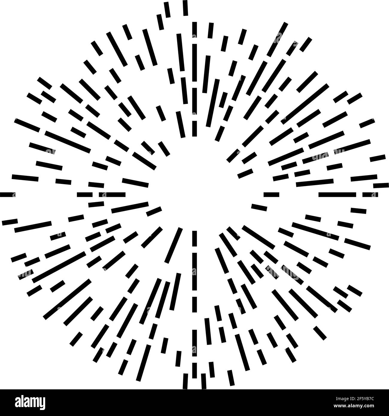 Radial, radiating lines, stripes abstract element for explosion, burst ...