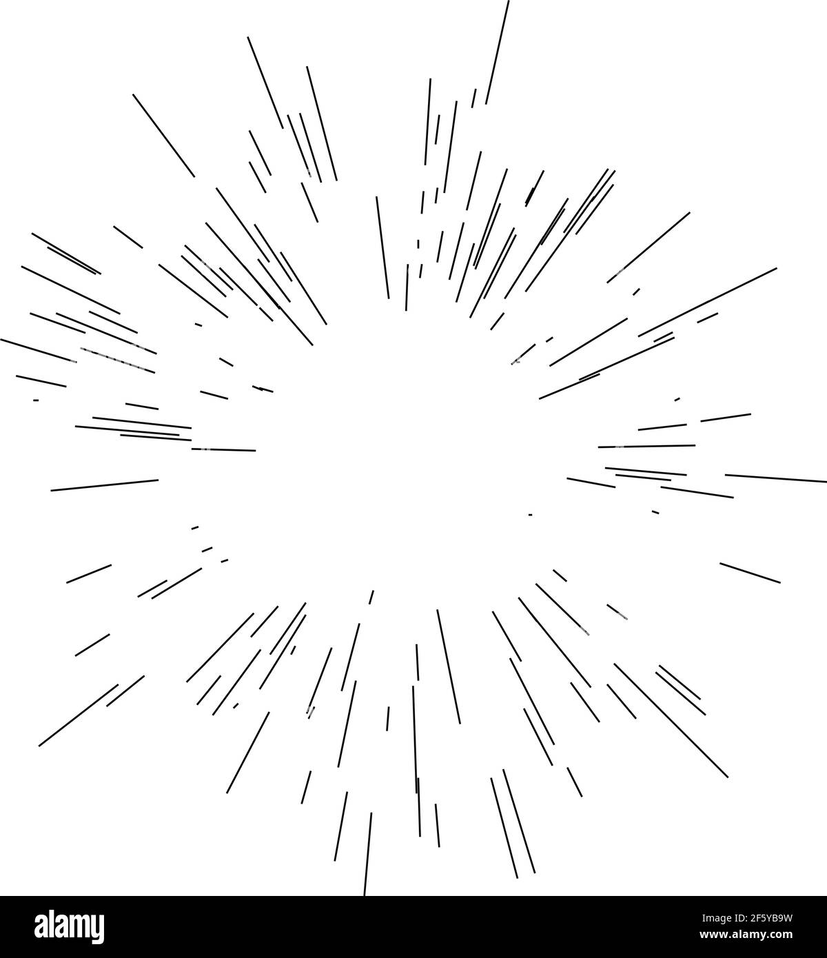 Radial, radiating lines, stripes abstract element for explosion, burst ...