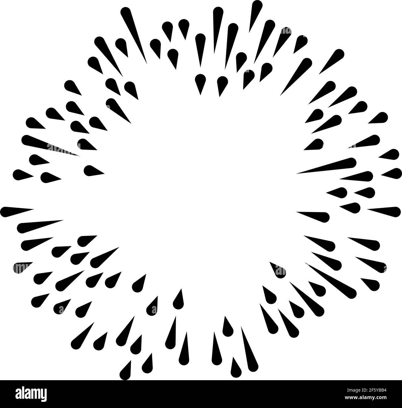 Radial, radiating lines, stripes abstract element for explosion, burst ...