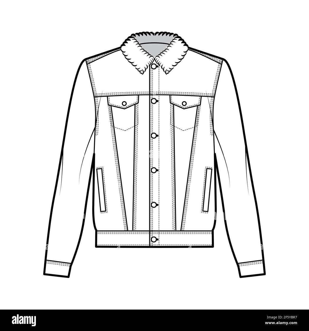 Vintage jean jacket Stock Vector Images - Alamy