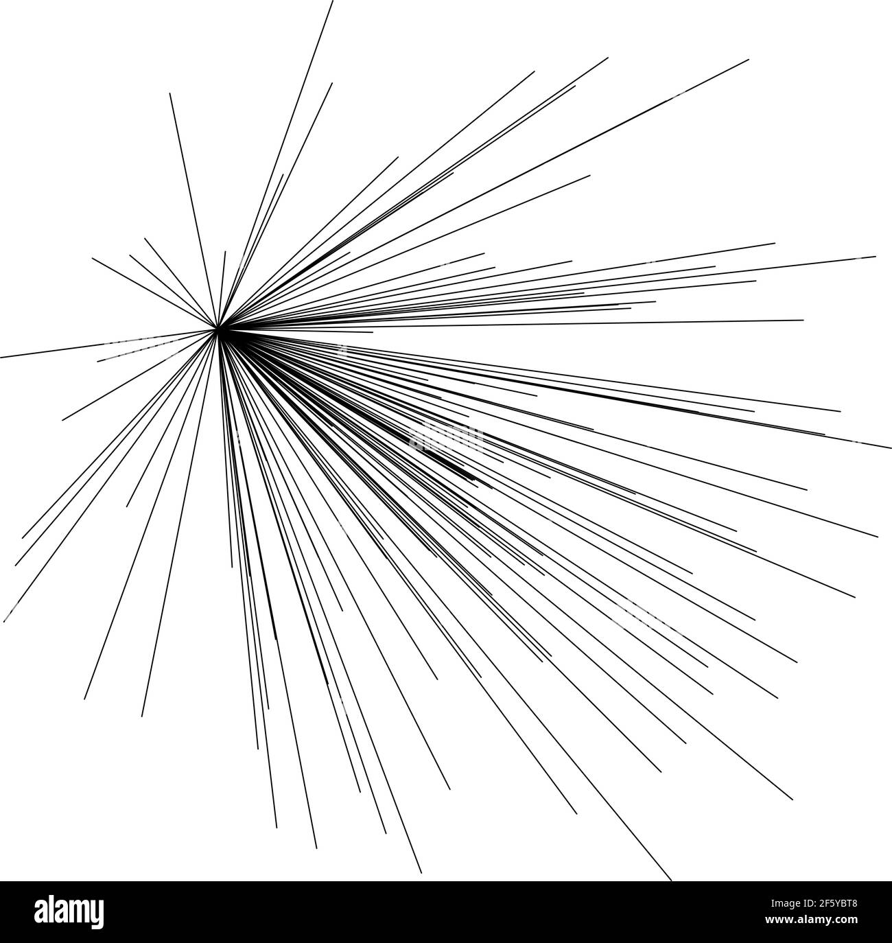 Radial, radiating lines, stripes abstract element for explosion, burst ...