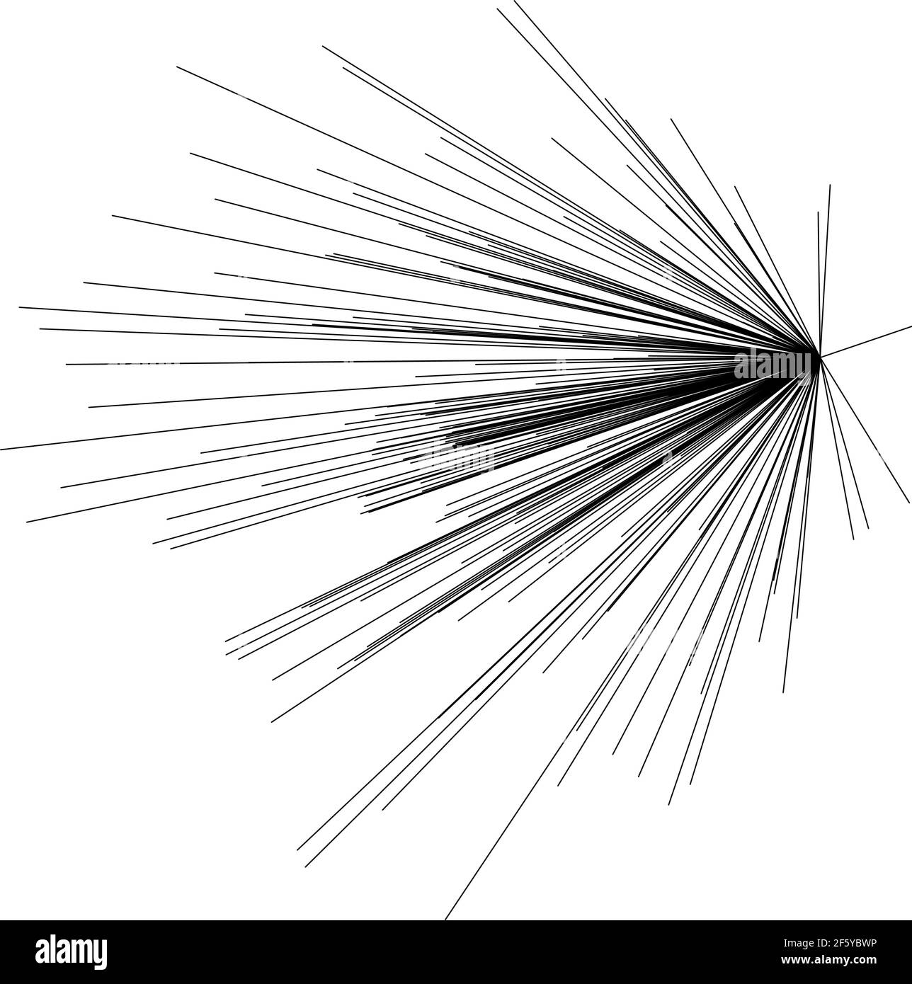 Radial, radiating lines, stripes abstract element for explosion, burst ...