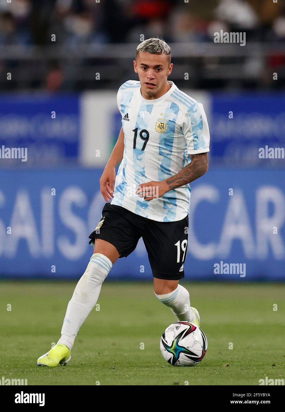 Agustin Urzi in action during a U-24 match between Japan and Argentina in Tokyo.