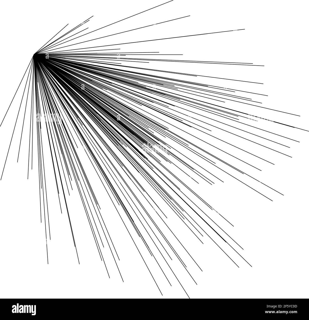 Radial, radiating lines, stripes abstract element for explosion, burst ...