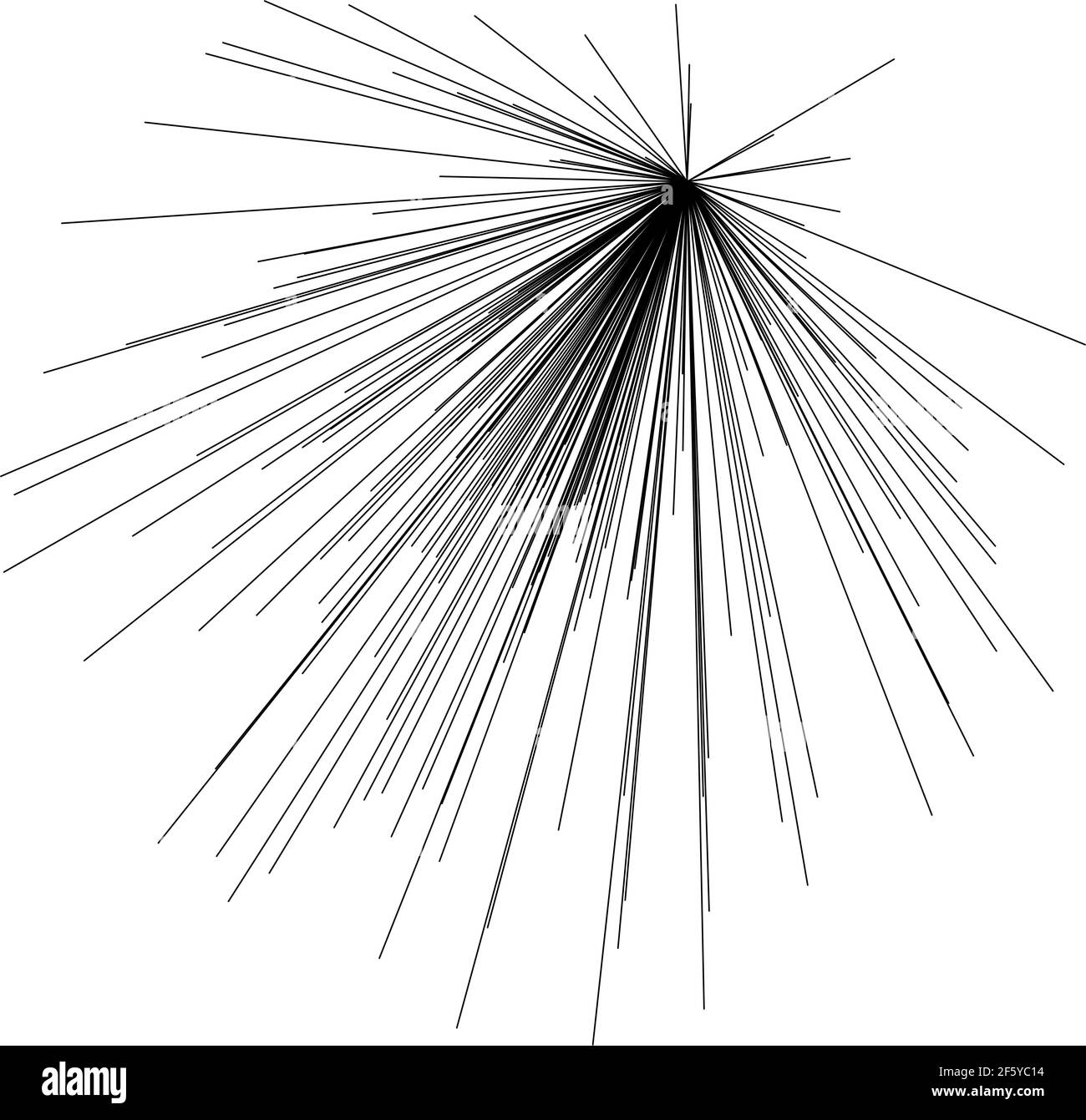 Radial, radiating lines, stripes abstract element for explosion, burst ...