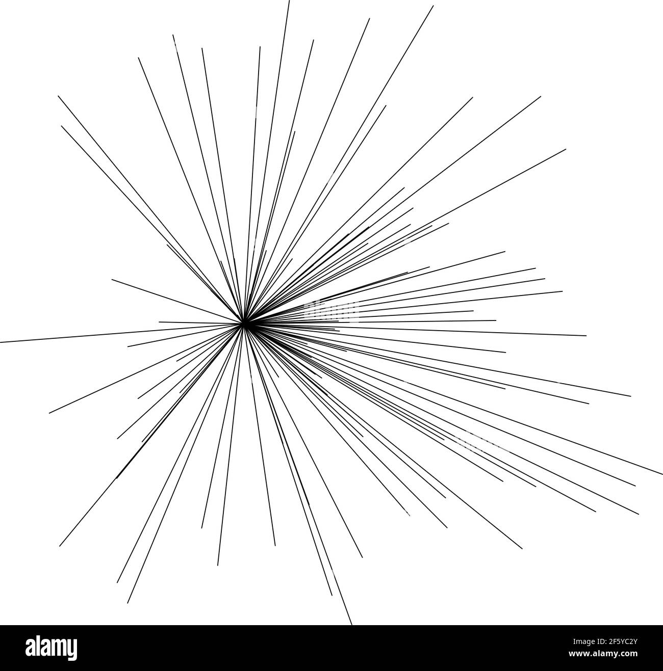 Radial, radiating lines, stripes abstract element for explosion, burst ...