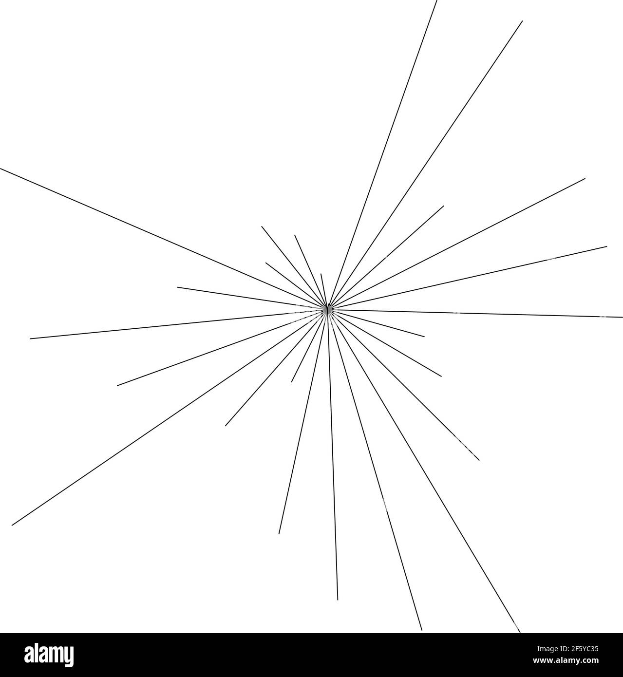 Radial, radiating lines, stripes abstract element for explosion, burst ...