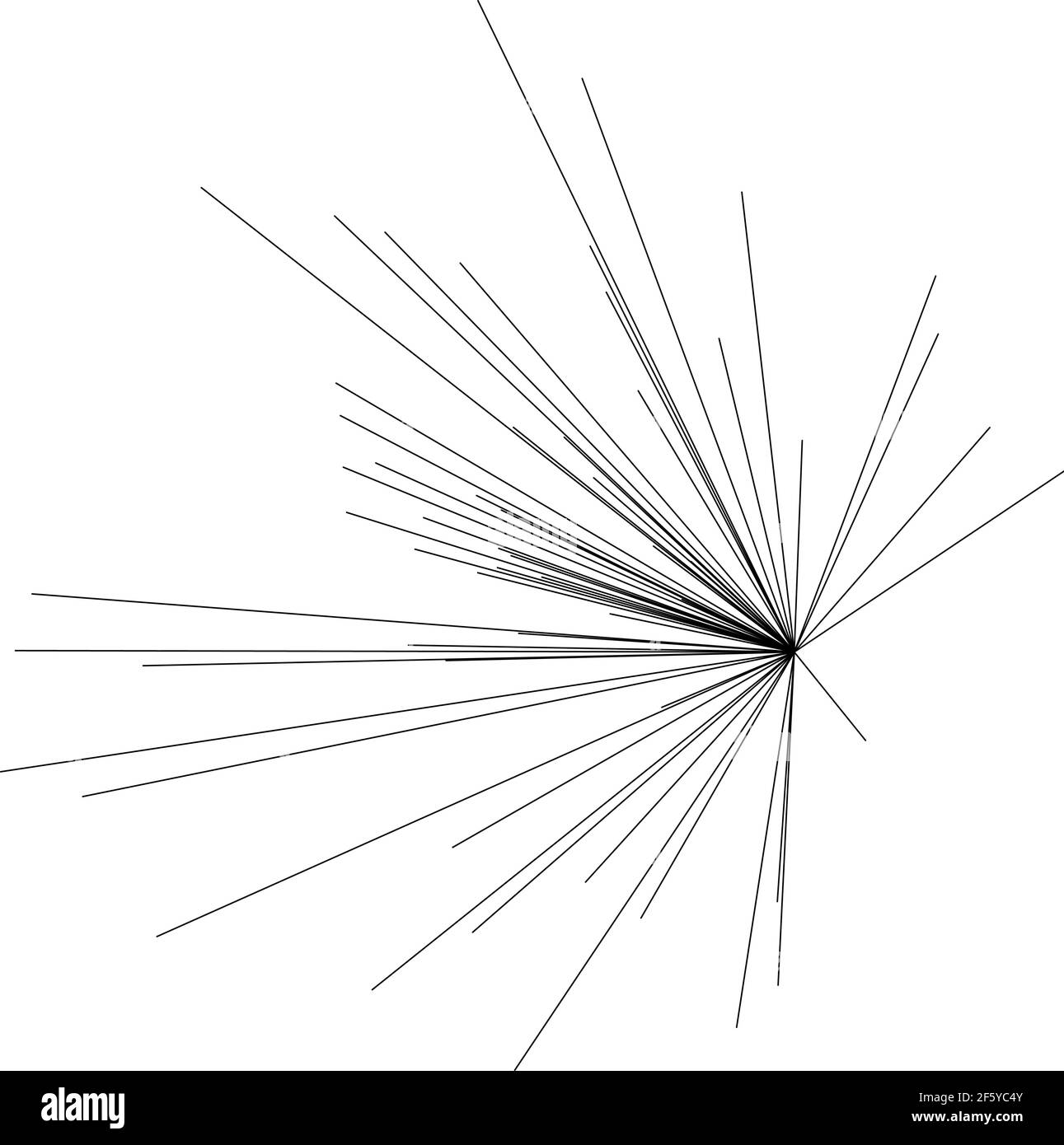 Radial, radiating lines, stripes abstract element for explosion, burst ...