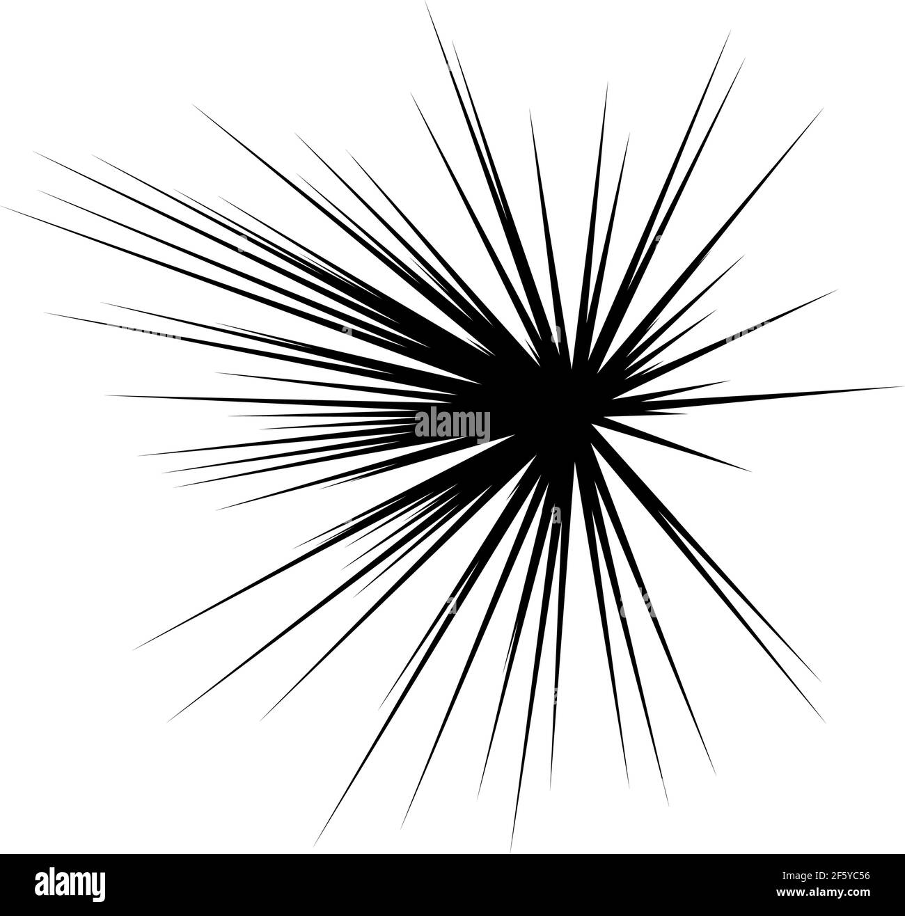 Radial, radiating lines, stripes abstract element for explosion, burst ...