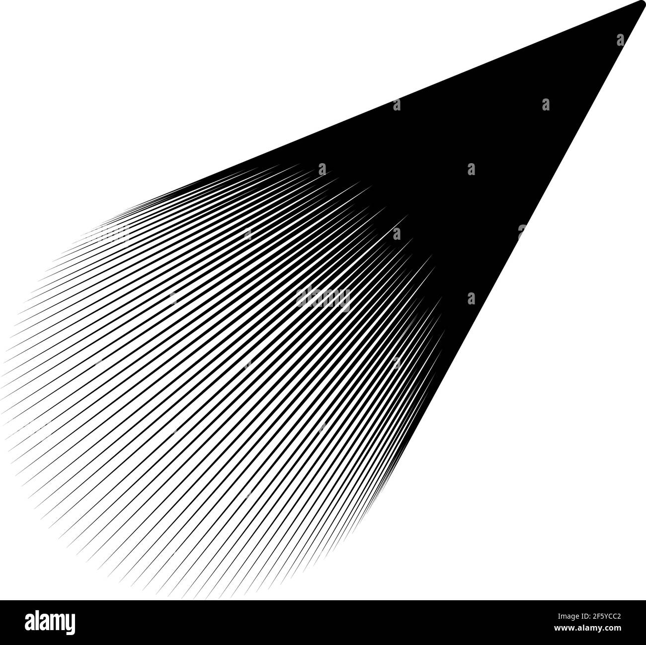 Radial, radiating lines, stripes abstract element for explosion, burst ...